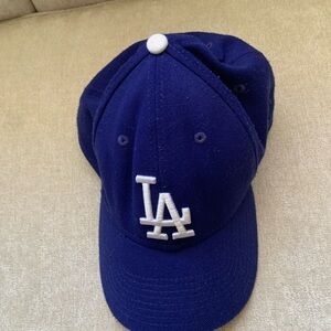 LA Logo Navy Baseball Cap with White Embroidery